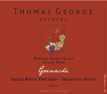 2014 Grenache Baker Ridge Estate Single Vineyard Shlaphlee Block 3L