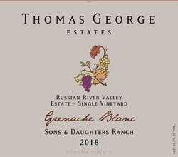 2018 Grenache Blanc Sons & Daughters Ranch Estate Single Vineyard